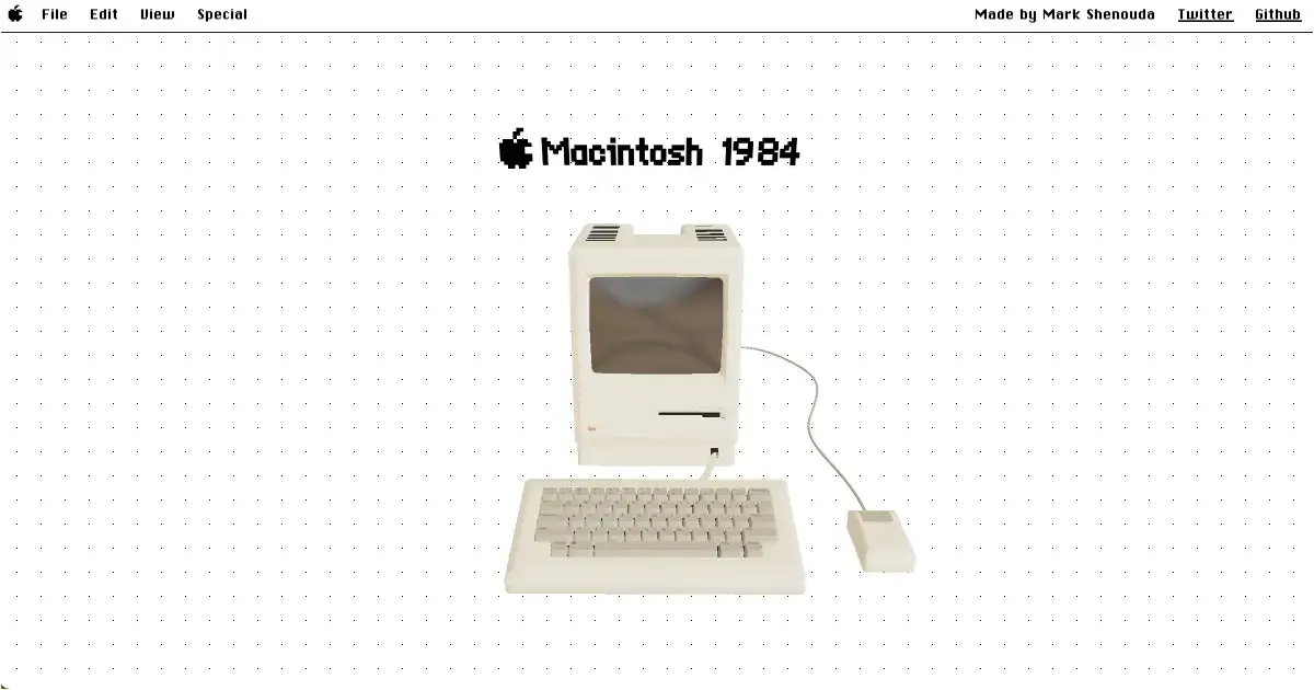 Macintosh 1984 Simulator